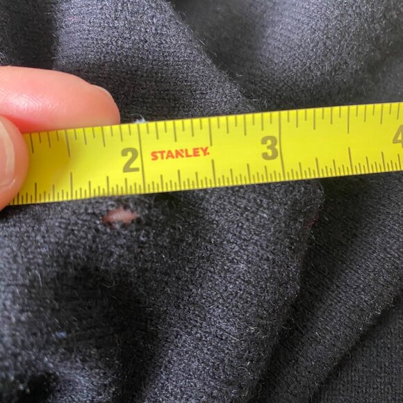 Elie Tahari Black Beaded Women M/L Cashmere Sweater Tunic HOLE Evening Elegant - Picture 8 of 9